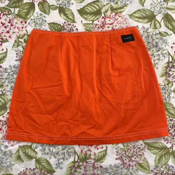 Flame Orange Bailey Mini Skirt - Picture 2 of 3